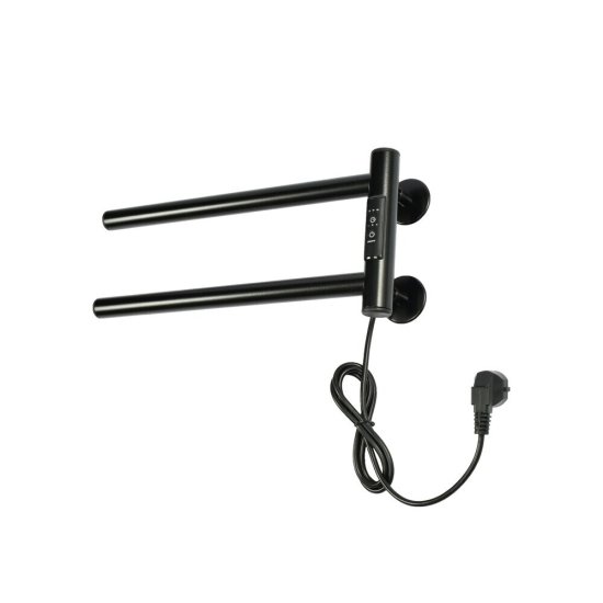 Полотенцесушитель электрический Тера Игла 180х180 мм 18 Вт с терморегулятором черный матовый