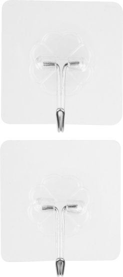 Самоклеящийся крючок KONSENSA 5x5 см прозрачный 2 шт.