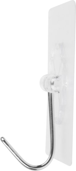 Самоклеящийся крючок KONSENSA 5x5 см прозрачный 2 шт.