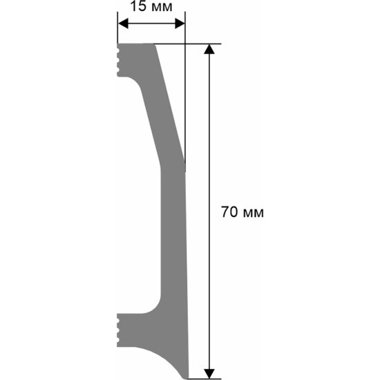 Плинтус экополимер Artiva 14 70х15х2000 мм белый (RT037)