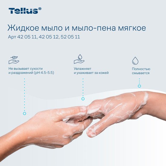 Мыло-пена Tellus картридж для диспенсера 1000 мл (520511)