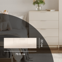 Дверь Аша 22x79.6x1.6 см ЛДСП цвет бежевый