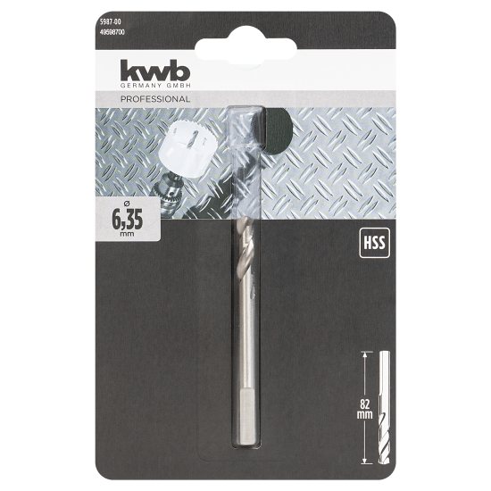 Сверло центрирующее для коронок KWB 598700 HSS 6.35x82ММ