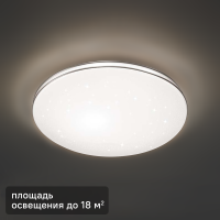 Светильник настенно-потолочный светодиодный Pale Leka 2051/DLN 48 Вт 18 м² регулируемый свет цвет белый