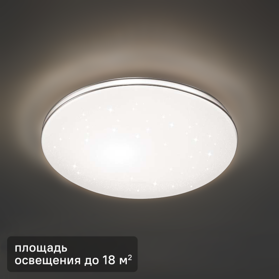 Светильник настенно-потолочный светодиодный Pale Leka 2051/DLN 48 Вт 18 м² регулируемый свет цвет белый