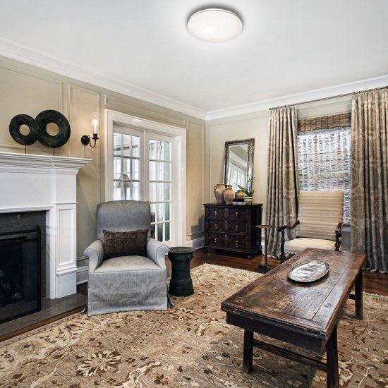 Светильник настенно-потолочный светодиодный Pale Leka 2051/DLN 48 Вт 18 м² регулируемый свет цвет белый