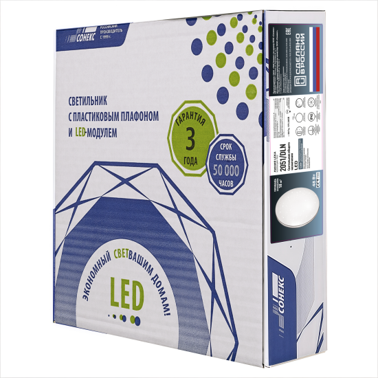 Светильник настенно-потолочный светодиодный Pale Leka 2051/DLN 48 Вт 18 м² регулируемый свет цвет белый