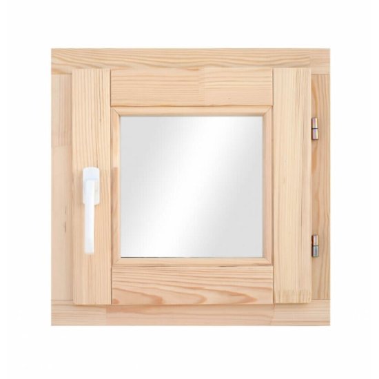 Окно деревянное 300х300х70 мм 1 створка поворотная