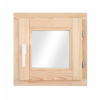 Окно деревянное 600х600х84 мм 1 створка поворотная