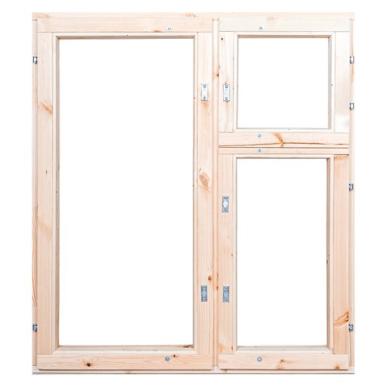 Окно деревянное 1160х1000х84 мм 2 створки с форточкой