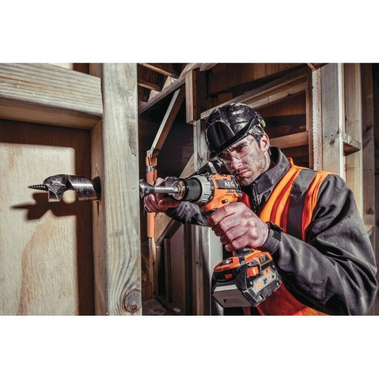 Дрель-шуруповерт ударная аккумуляторная бесщеточная AEG Проф BSB18CBLLI502C 18 В 5 Ач Li-Ion 2 АКБ и ЗУ (19308342)