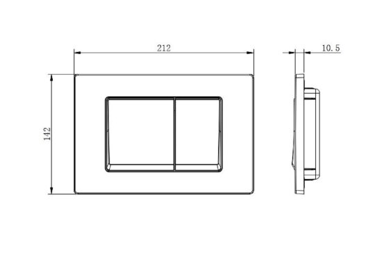 Клавиша смыва Aquatek Small пластик цвет хром матовый