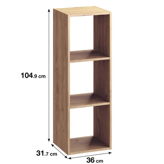 Стеллаж KONSENSA Руан 3 секции 36x104x31.7 см ЛДСП цвет дуб комано