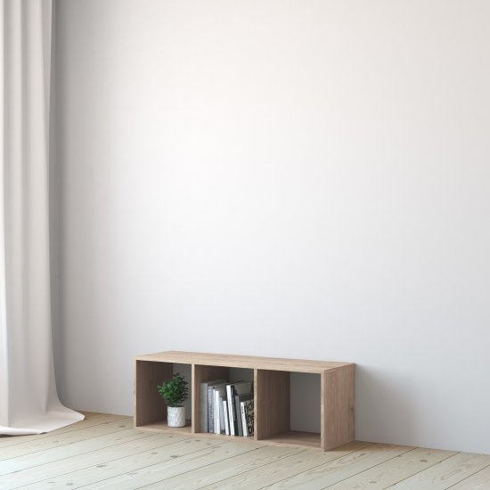 Стеллаж KONSENSA Руан 3 секции 36x104x31.7 см ЛДСП цвет дуб комано