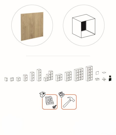 Задняя стенка KONSENSA Руан ХДФ 34.2x35.6x0.32 см цвет дуб комана 4 шт.
