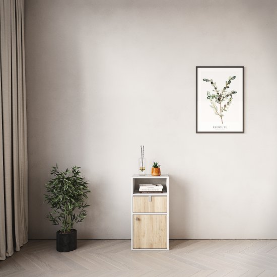 Стеллаж KONSENSA Руан 2 секции 36x70x31.7 см ЛДСП цвет белый