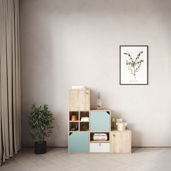 Стеллаж KONSENSA Руан 6 секций 104x104x31.7 см ЛДСП цвет дуб комано