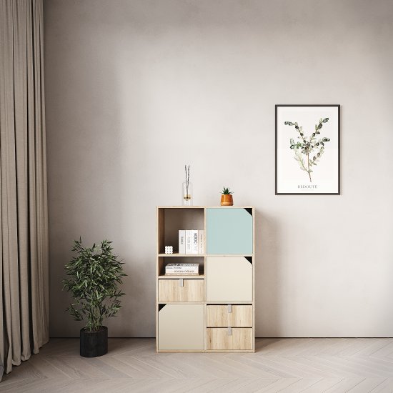 Стеллаж KONSENSA Руан 6 секций 70x104x31.7 см ЛДСП цвет дуб комано