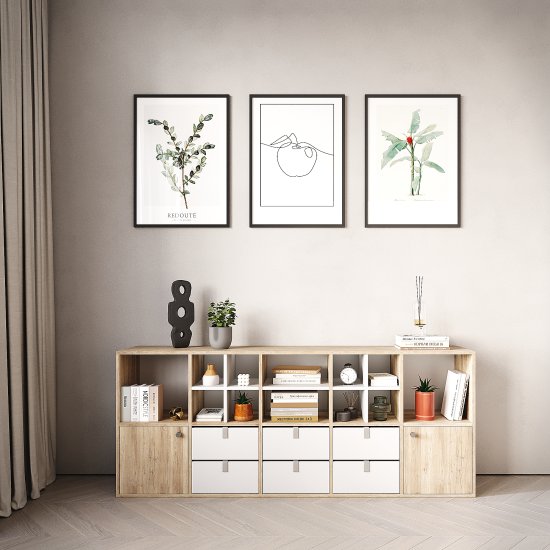 Стеллаж KONSENSA Руан 10 секций 70x173x31.7 см ЛДСП цвет дуб комано