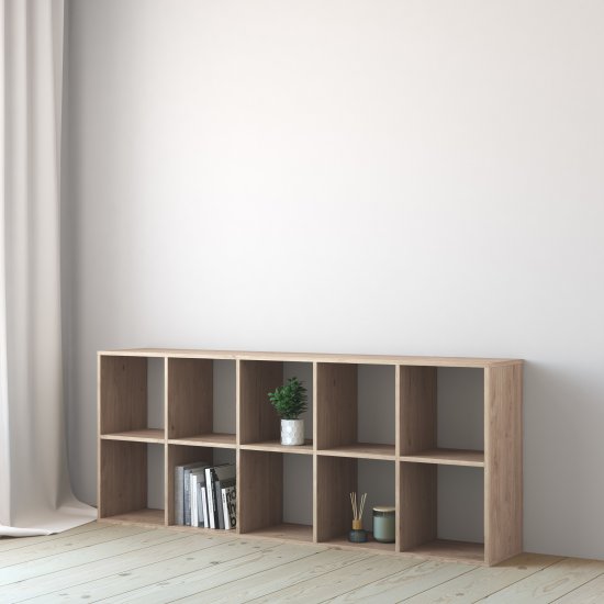 Стеллаж KONSENSA Руан 10 секций 70x173x31.7 см ЛДСП цвет дуб комано