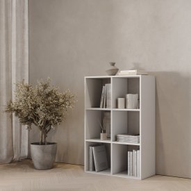 Стеллаж KONSENSA Руан 6 секций 70x104x31.7 см ЛДСП цвет белый