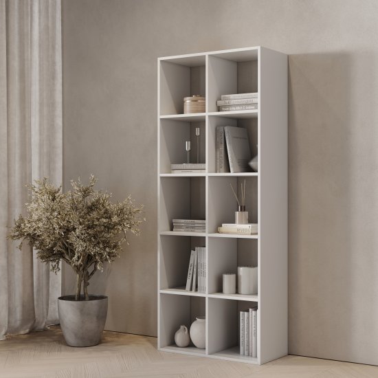 Стеллаж KONSENSA Руан 10 секций 70x173x31.7 см ЛДСП цвет белый