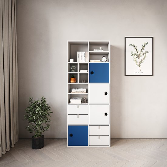 Стеллаж KONSENSA Руан 10 секций 70x173x31.7 см ЛДСП цвет белый