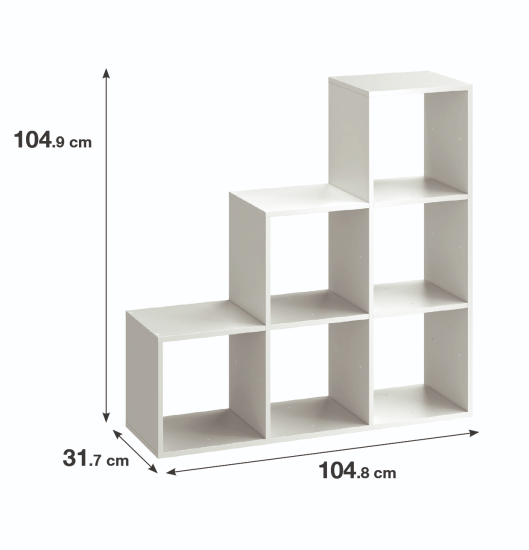 Стеллаж KONSENSA Руан 6 секций 104x104x31.7 см ЛДСП цвет белый