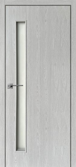 Дверь межкомнатная со стеклом Ясень 90x200 см Hardflex цвет серый с замком