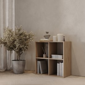 Стеллаж KONSENSA Руан 4 секции 70x70x31.7 см ЛДСП цвет дуб комано