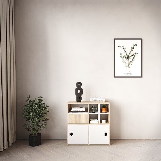 Стеллаж KONSENSA Руан 4 секции 70x70x31.7 см ЛДСП цвет дуб комано