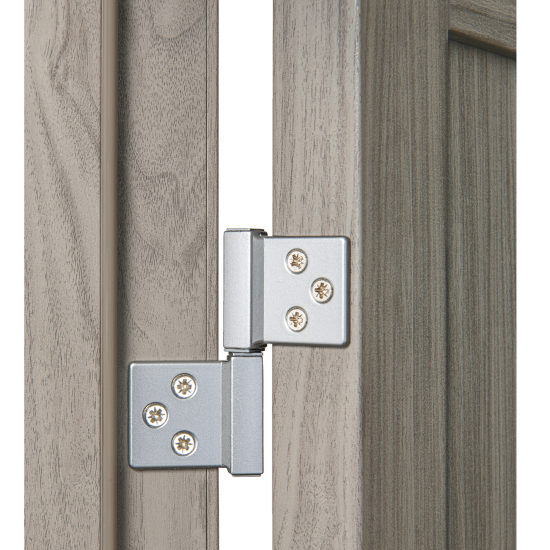 Дверь межкомнатная глухая Корсика 80x230 см полипропилен цвет орех текстурный с замком и петлями