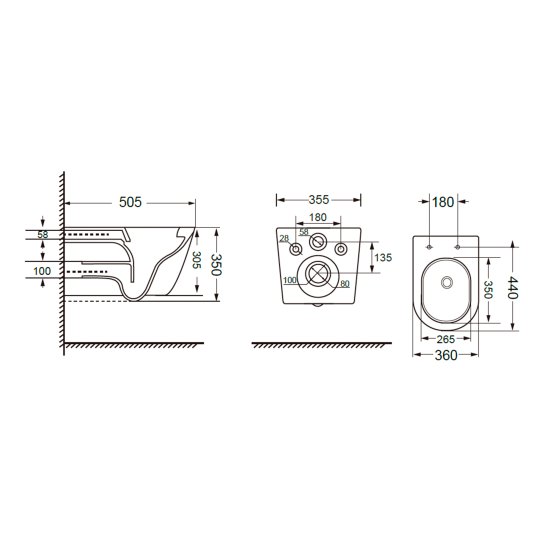 Комплект инсталляция и унитаз Culto Eddy безободковый с микролифтом клавиша цвет белый