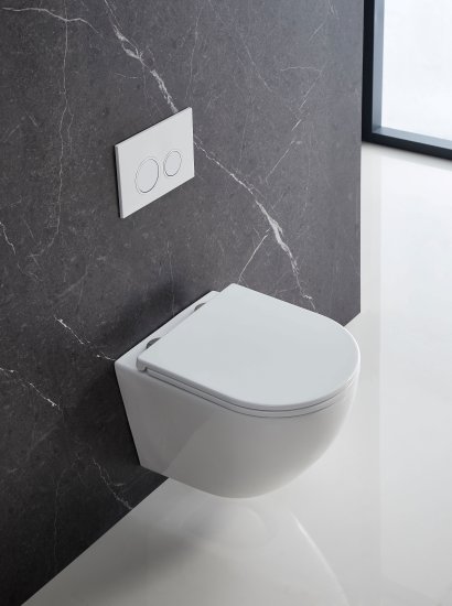 Комплект инсталляция и унитаз Culto Eddy безободковый с микролифтом клавиша цвет белый