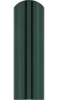 Штакетник стальной Twin фигурный 1.5 мм 1.5 м двухсторонний фигурная кромка RAL 6005 зеленый 10 шт.
