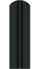 Штакетник стальной Twin фигурный 100 мм 1.5 м односторонний RAL 7024 темно-серый 10 шт.