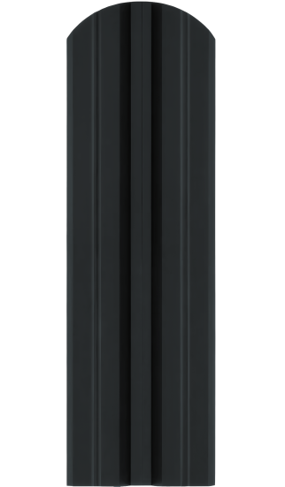 Штакетник стальной Twin фигурный 100 мм 1.5 м односторонний RAL 7024 темно-серый 10 шт.