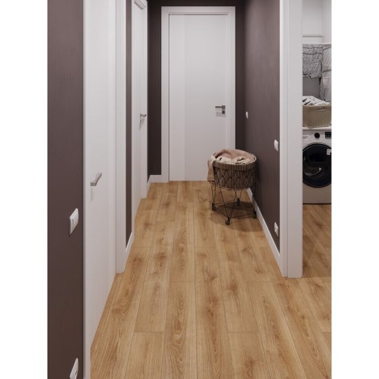 Ламинат 33 класс Эггер Хоум дуб брукс медовый 1,994 кв.м 8 мм с фаской влагостойкий