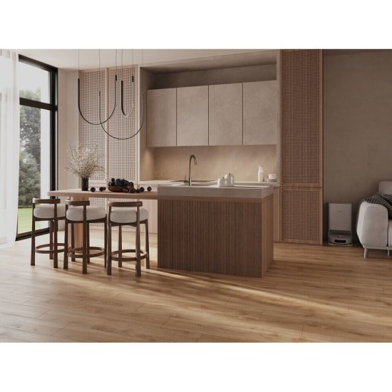 Ламинат 33 класс Эггер Хоум дуб брукс медовый 1,994 кв.м 8 мм с фаской влагостойкий