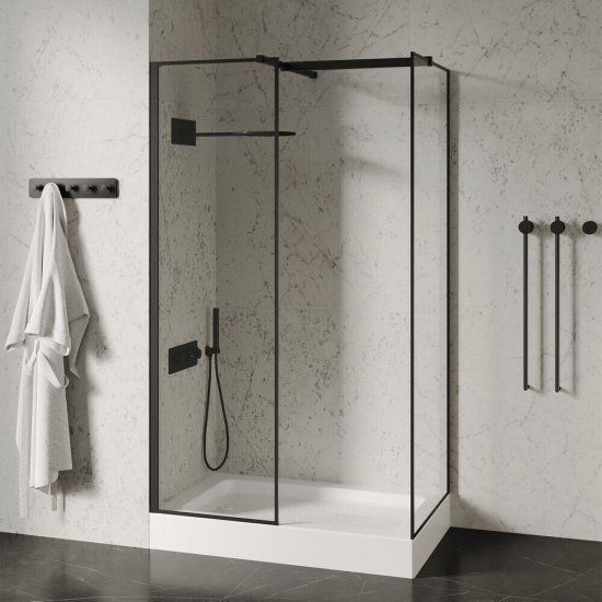 Поддон Abber акриловый 80х90х13 мм прямоугольник белый низкий (AD3C908)