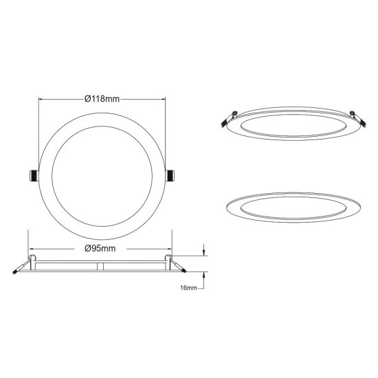 Светильник встраиваемый светодиодный белый 6 Вт 6500К IP20 Эра Slim (Б0019831/3638)