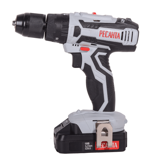 Дрель-шуруповерт аккумуляторная Ресанта ДА-18-2ЛК-У, 18 В Li-Ion 2 Ач