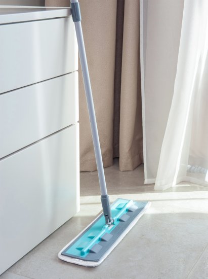 Швабра с плоской насадкой You'll Love Дуо микрофибра серый/бирюзовый 127 см