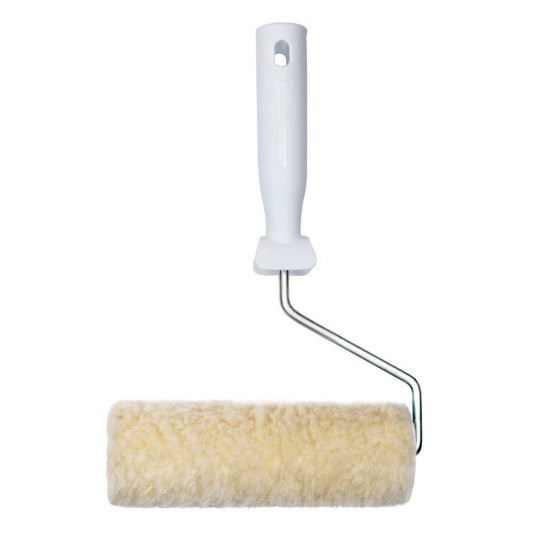 Валик натуральный мех 180 мм d42 мм ворс 12 мм для алкидной основы с ручкой