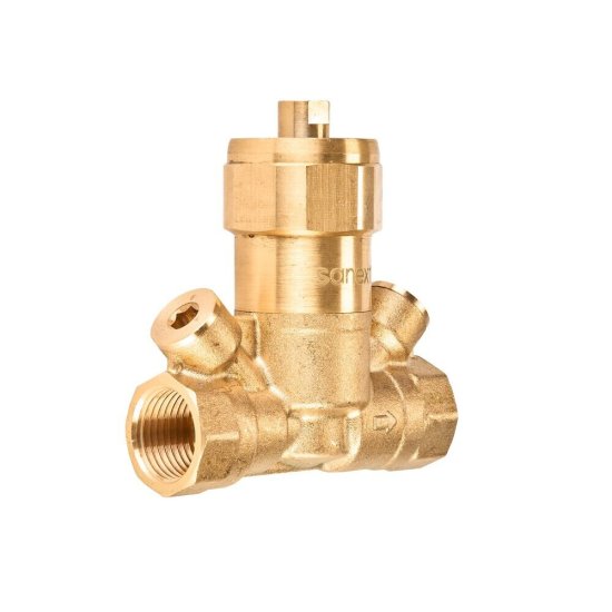 Клапан балансировочный термостатический Sanext TV-L 1/2 ВР(г) х 1/2 ВР(г) 25 бар (6613-1)