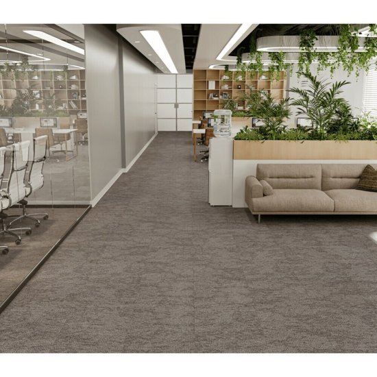 Ковровая плитка Alpine Floor Грейс серая 5 кв.м 0,5х0,5 м