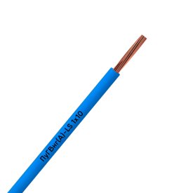 Электрический провод ПуГВнг(А)-LS 1x10 на отрез цвет синий ГОСТ