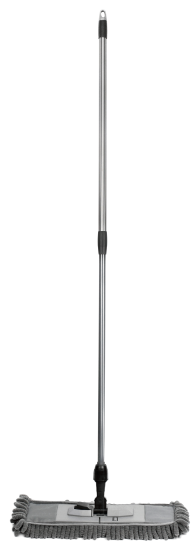 Швабра с плоской насадкой Inloran полипропилен с микрофиброй цвет серый 70-130 см