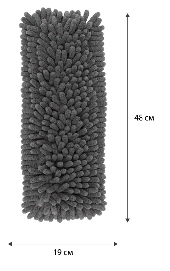 Насадка на швабру Inloran шенилл 48x19 см цвет серый
