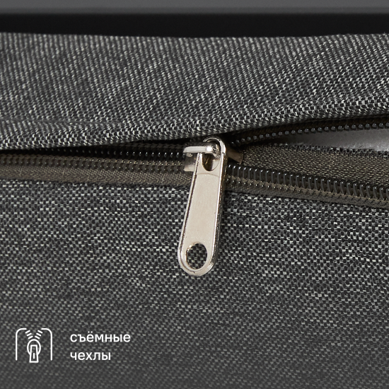 Набор садовой мебели для обеда с подушками BEGINIA Tumrock Алюминий Стол, диван, кресло 2 шт Серый / серебристый